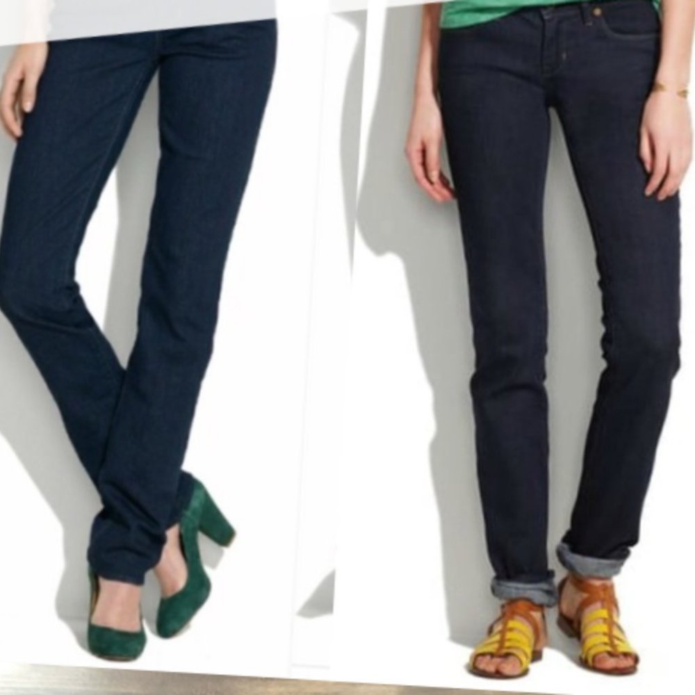 Madewell Women's Rail Straight Dark Wash Jeans 26x32 - Picture 6 of 6